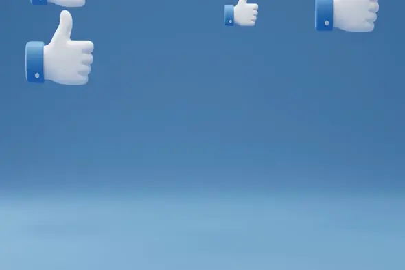 Floating Social Media Thumbs Up