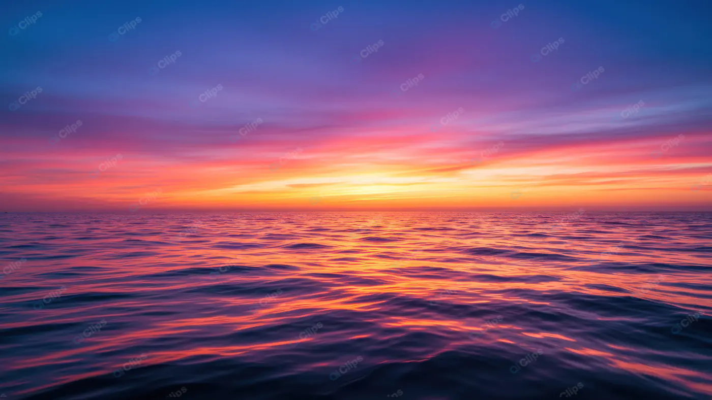 Vibrant Ocean Sunset Panorama