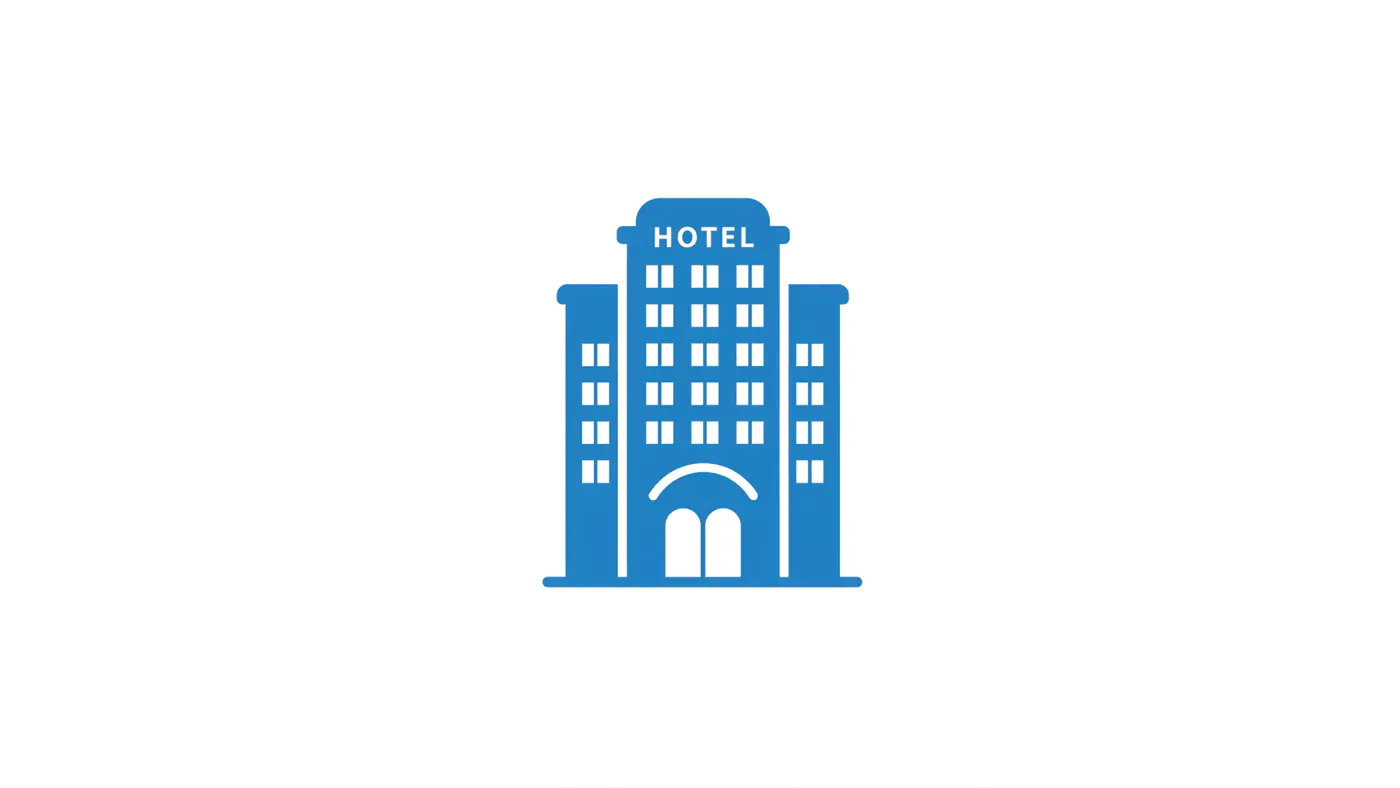 Elegant Blue Hotel Icon