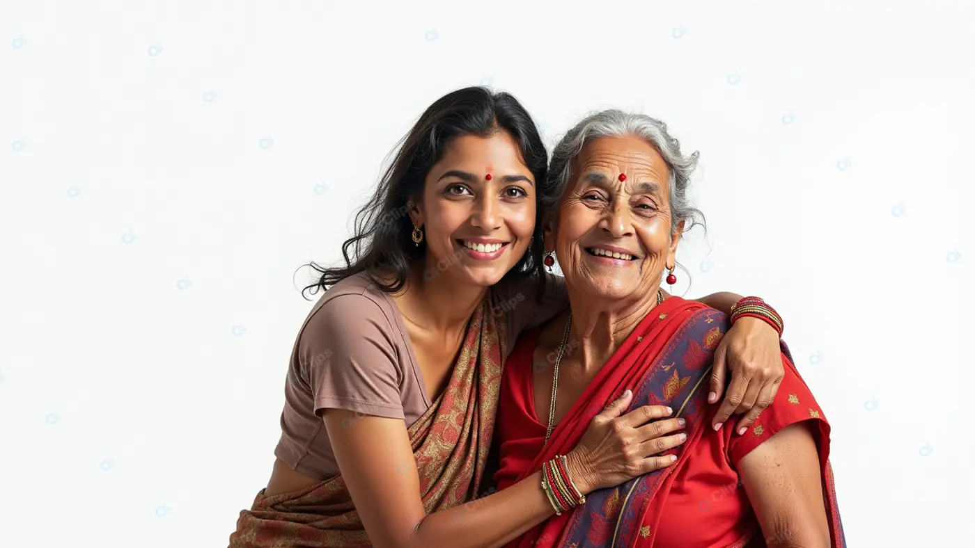 Intergenerational Bond in Indian Attire