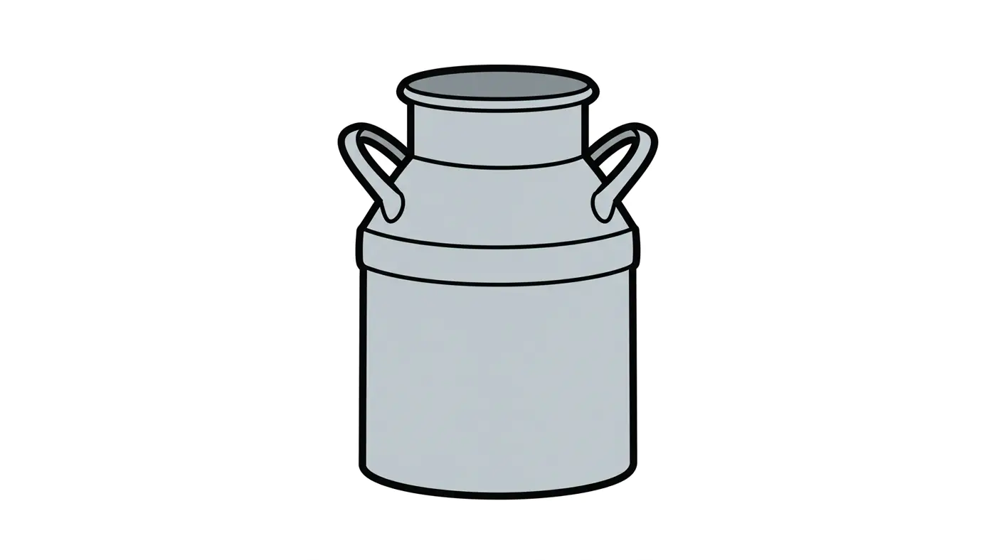 Retro Milk Can Vector Icon