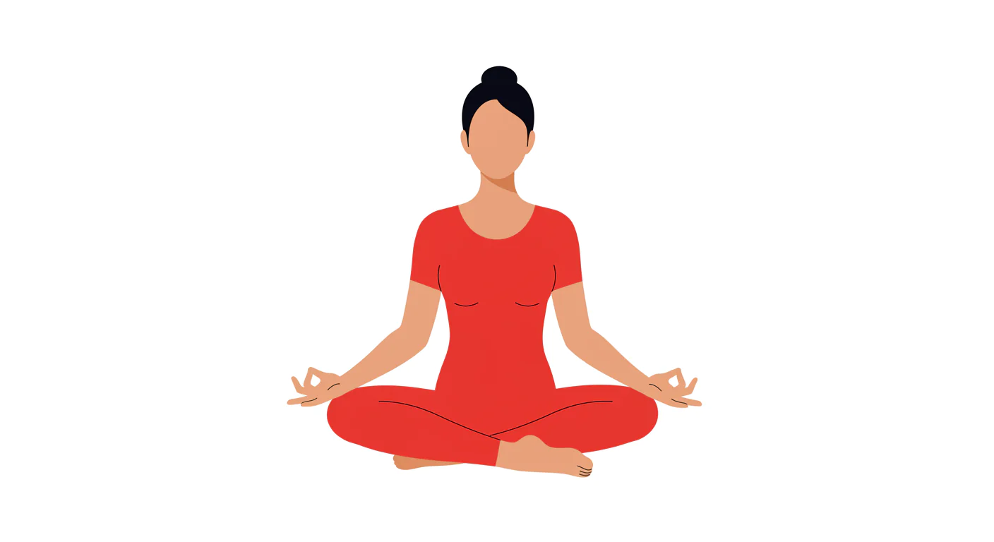 Stylized Meditation Vector Graphic