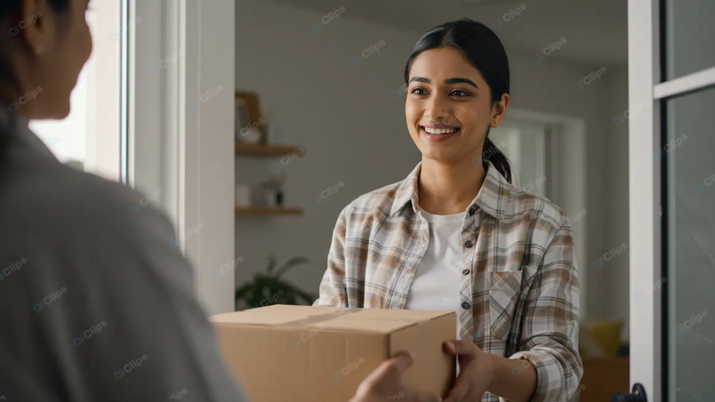 Friendly Delivery Service Interaction