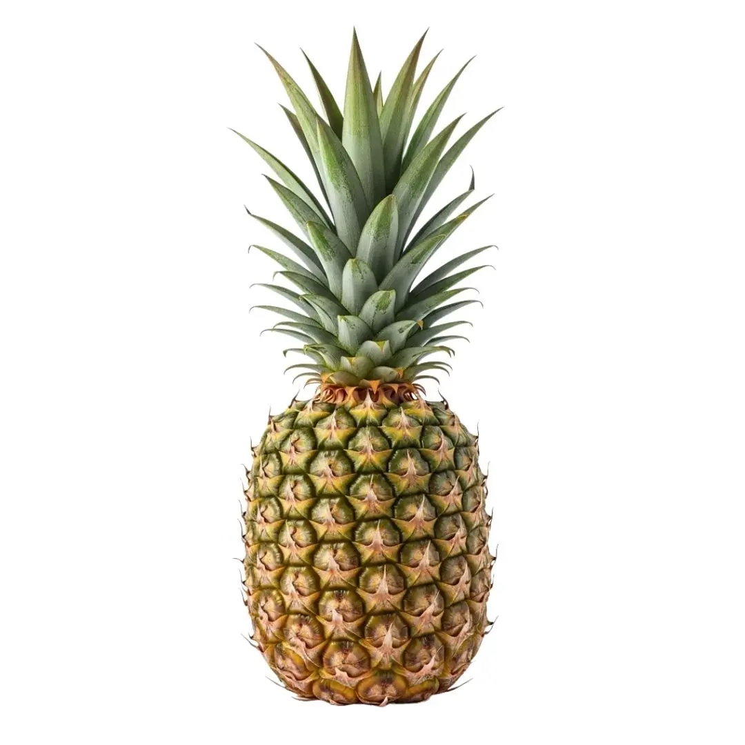 High-Resolution Ripe Tropical Pineapple Fruit PNG Clipart