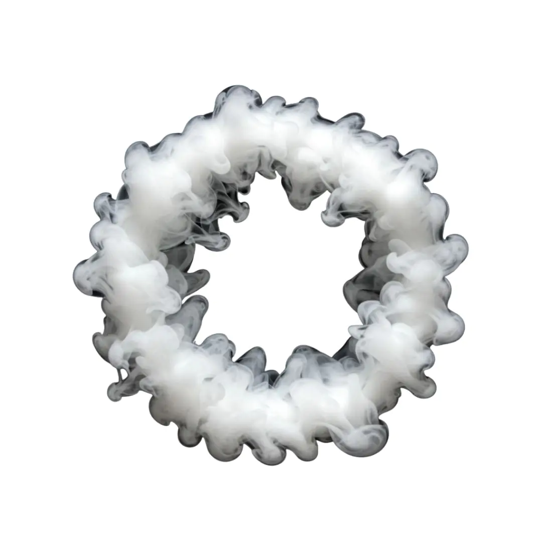 Circular Smoke Ring White Wispy PNG Clipart