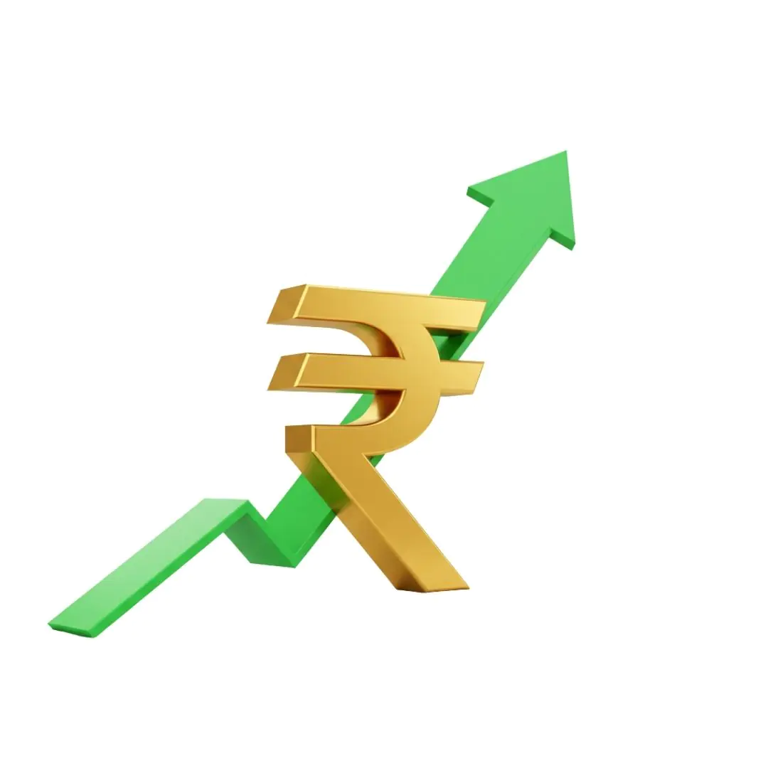 Indian Rupee Growth Arrow Financial Symbol PNG