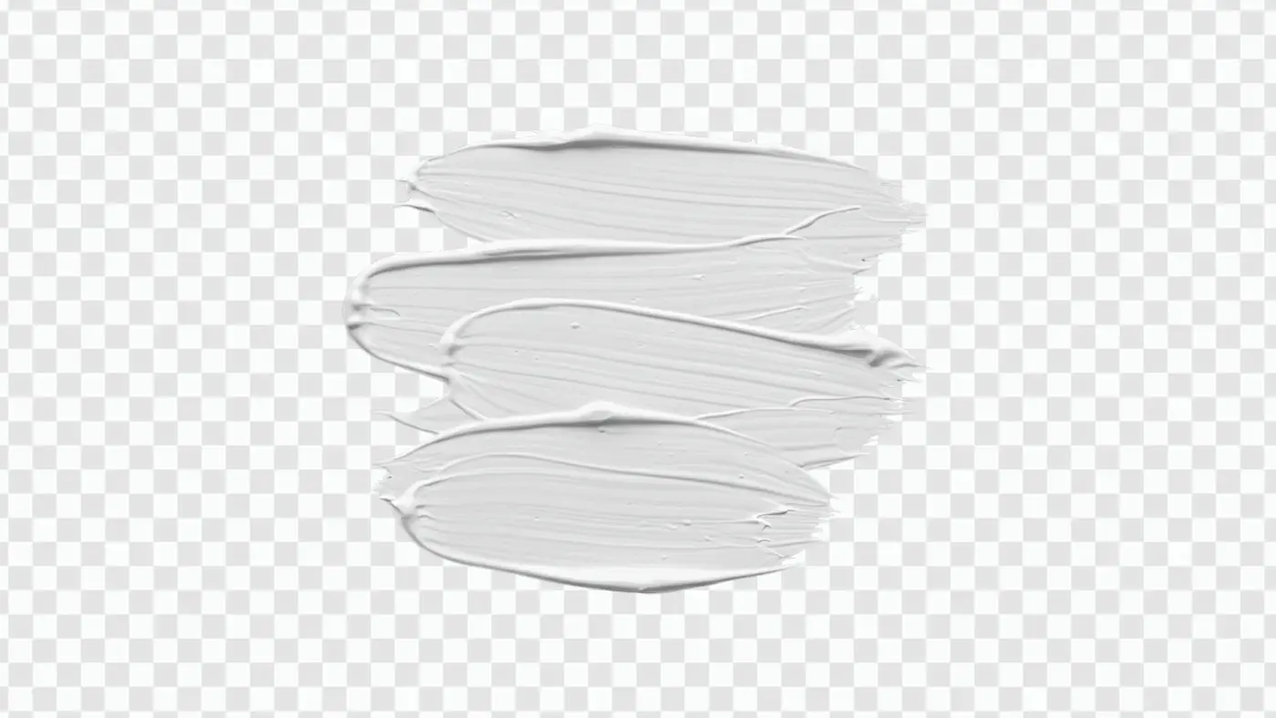 Textured White Paint Smear Strokes PNG Clipart