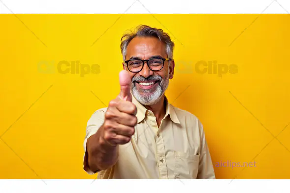 Happy Elderly Man with Thumbs Up