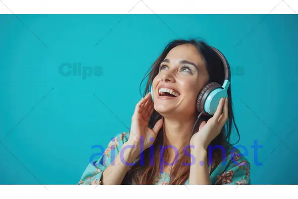 Young Woman Enjoying Music with Headphones