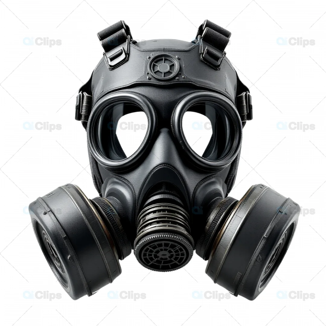 3D Heavy-Duty Gas Mask with Dual Canisters