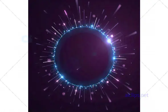 Glowing Circular Light Burst