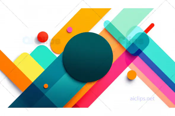 Colorful Overlapping Geometric Design
