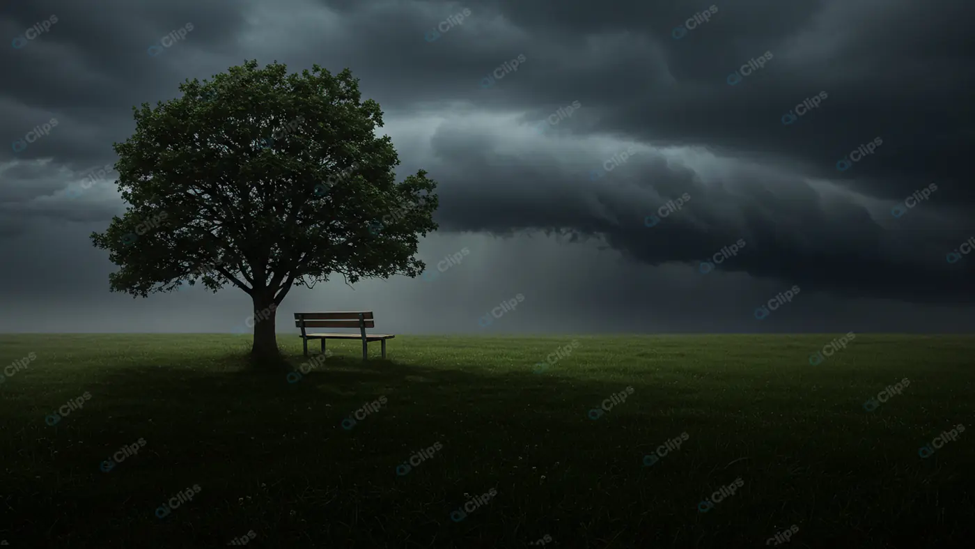 Serene Solitude: Storm Approaching
