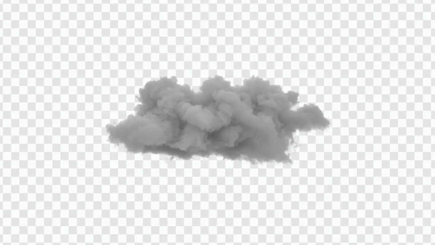 Dense Gray Smoke Cloud Effect PNG Clipart