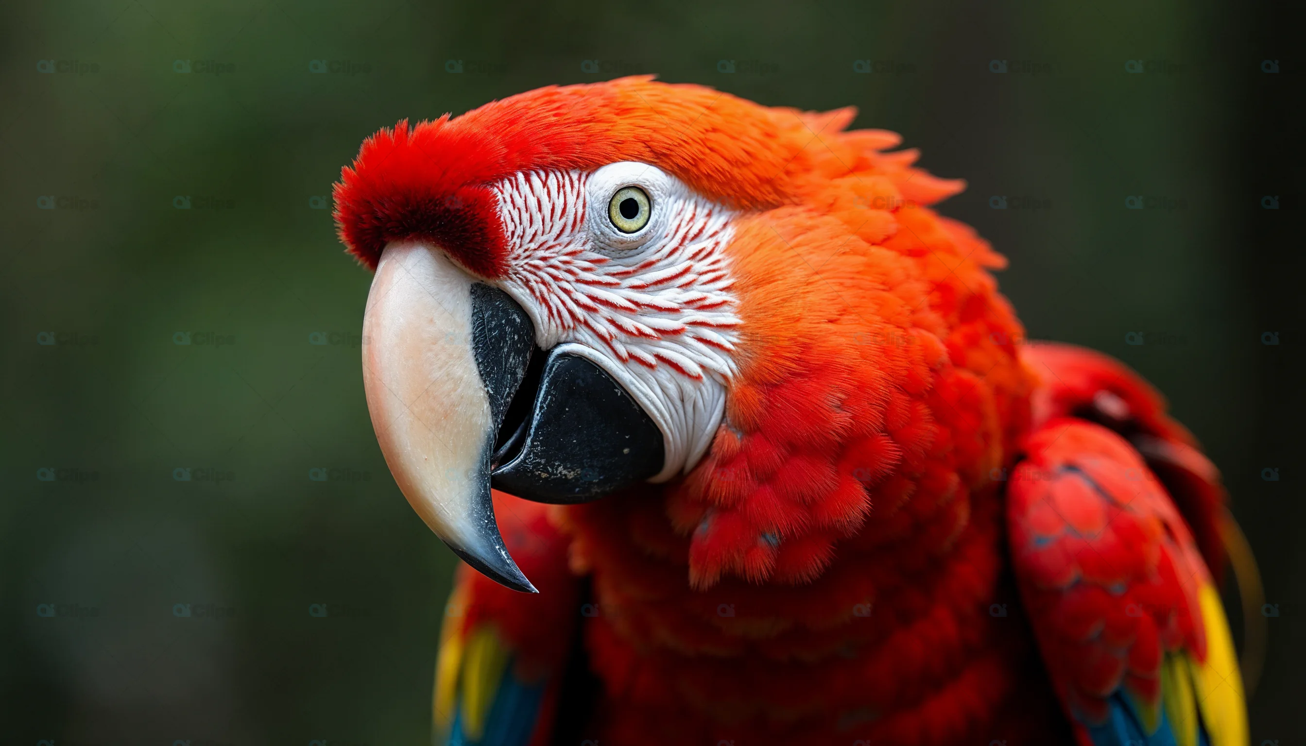 Close-Up of Scarlet Macaw Parrot