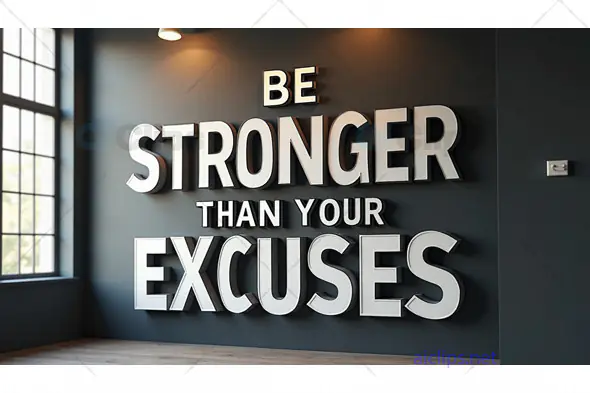 Be Stronger Than Your Excuses - Motivational Wall Art