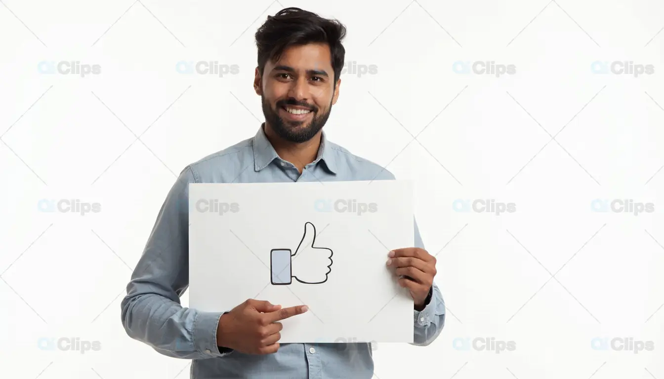 Man Holding Thumbs-Up Sign