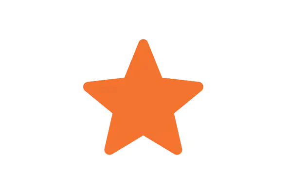 Vibrant Orange Star Icon