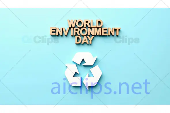 World Environment Day with Recycling Symbol