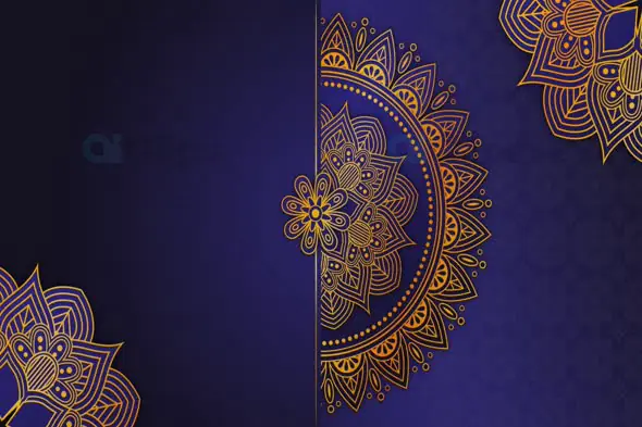 Elegant Mandala Design on Rich Blue Background