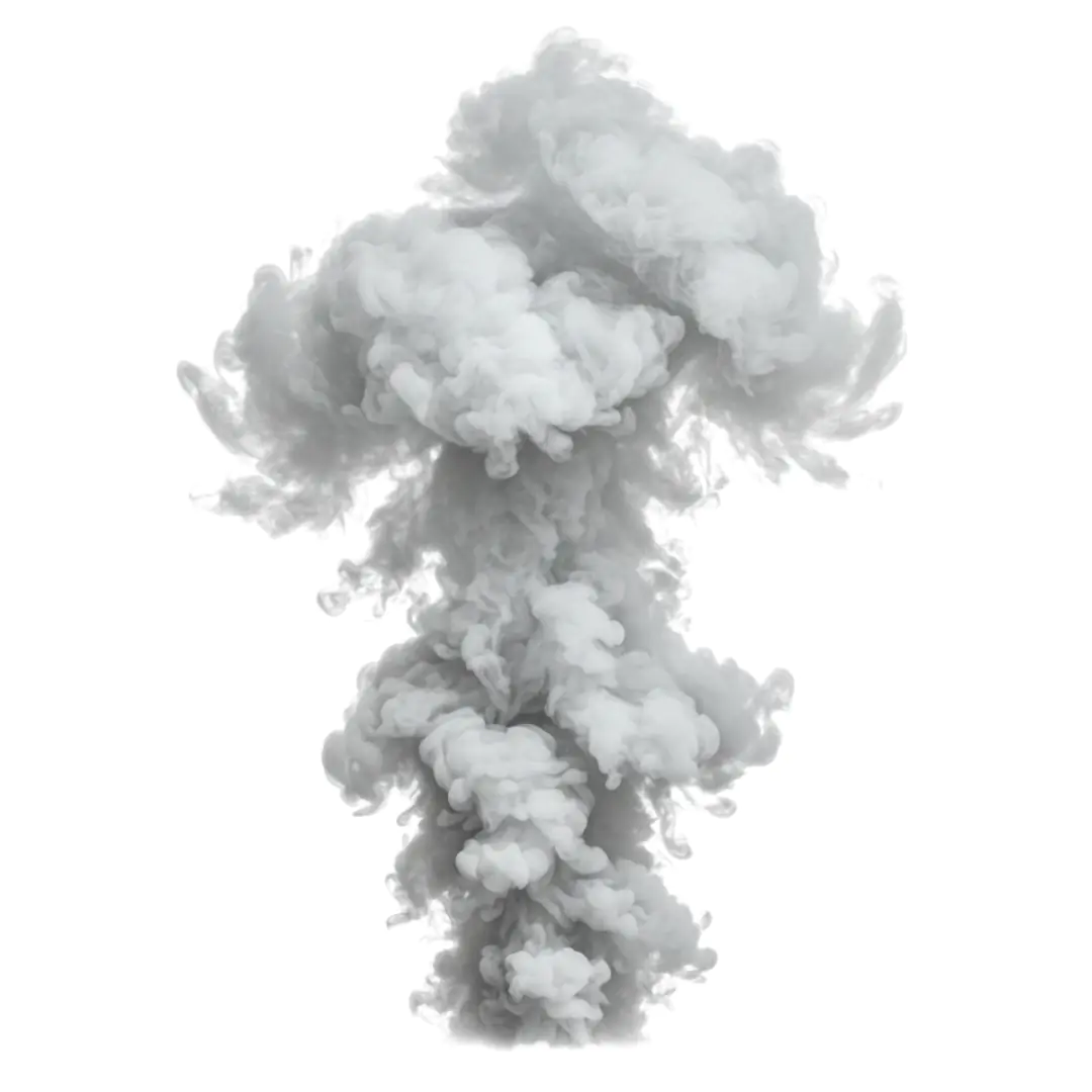Billowing White Smoke Plume Explosion PNG
