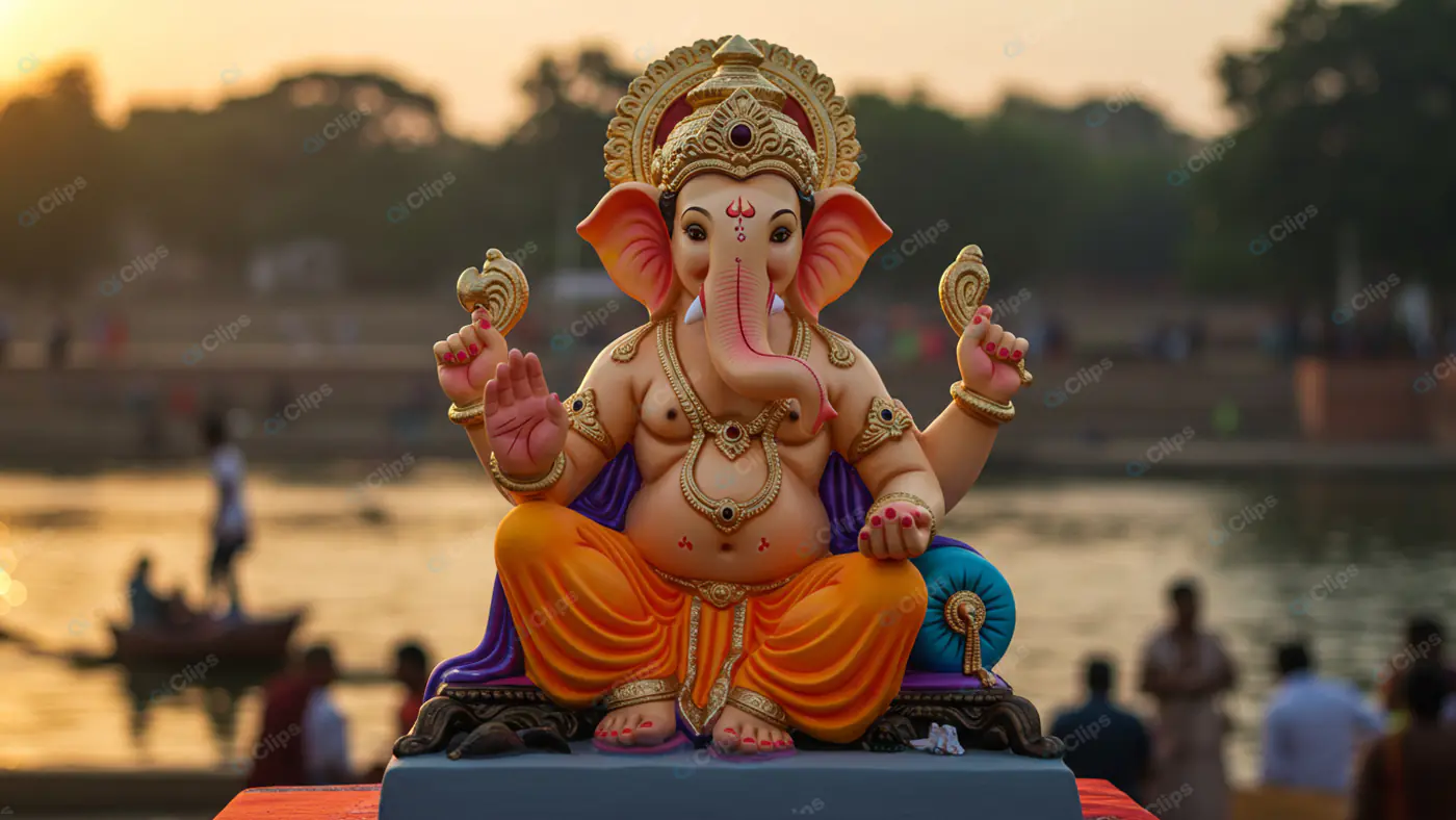 Ganesha's Riverside Radiance