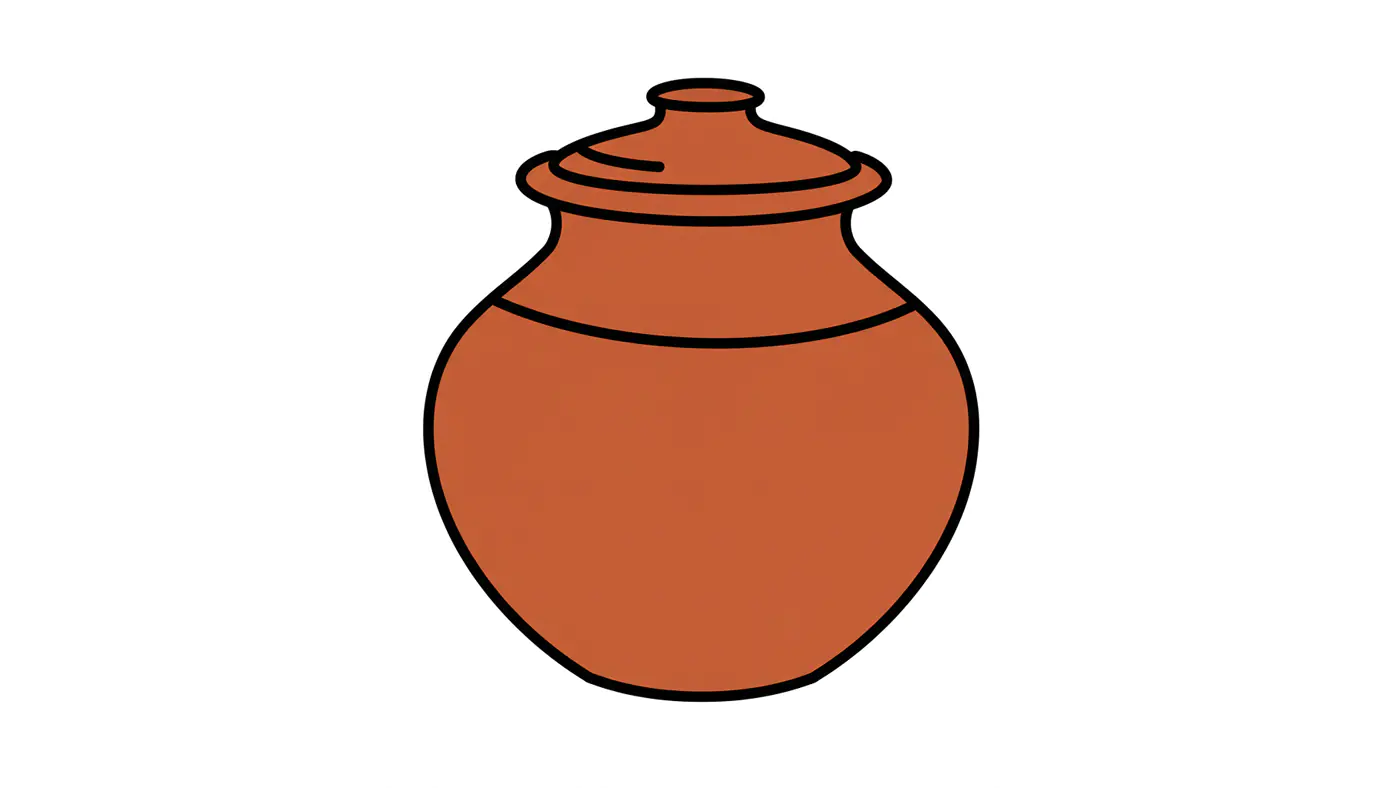 Terracotta Cooking Pot Vector