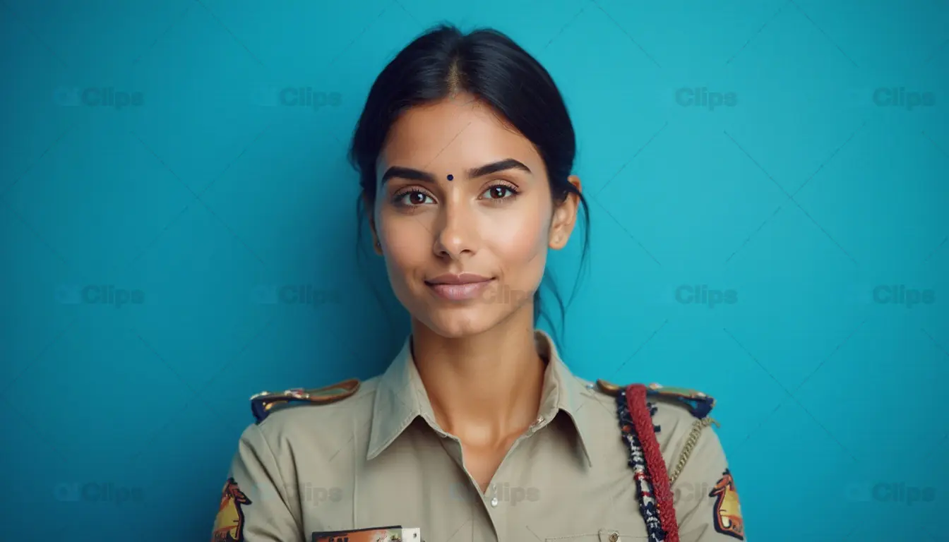 Confident Female Police Officer Portrait