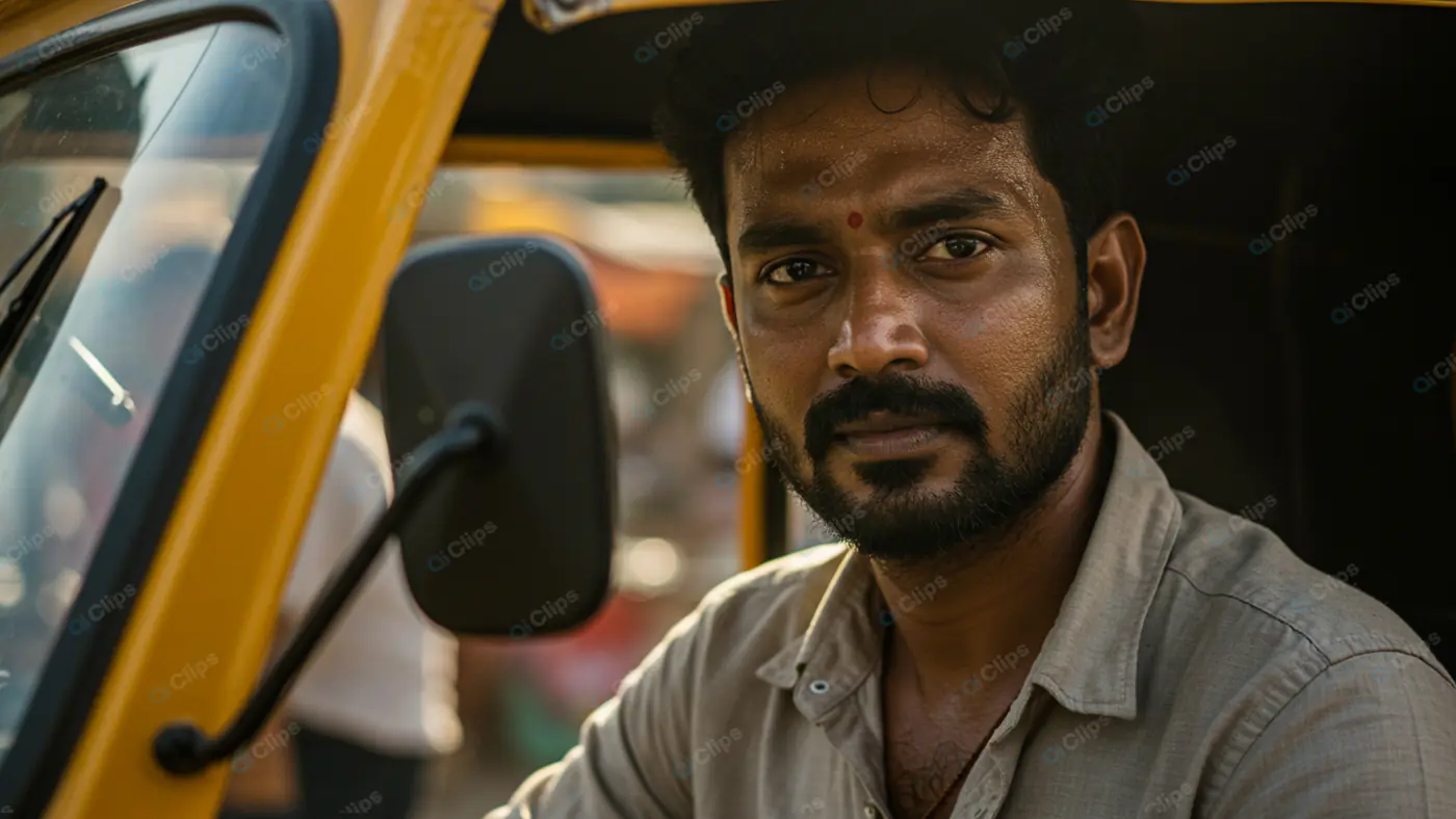 Urban Taxi Driver: Indian Portrait