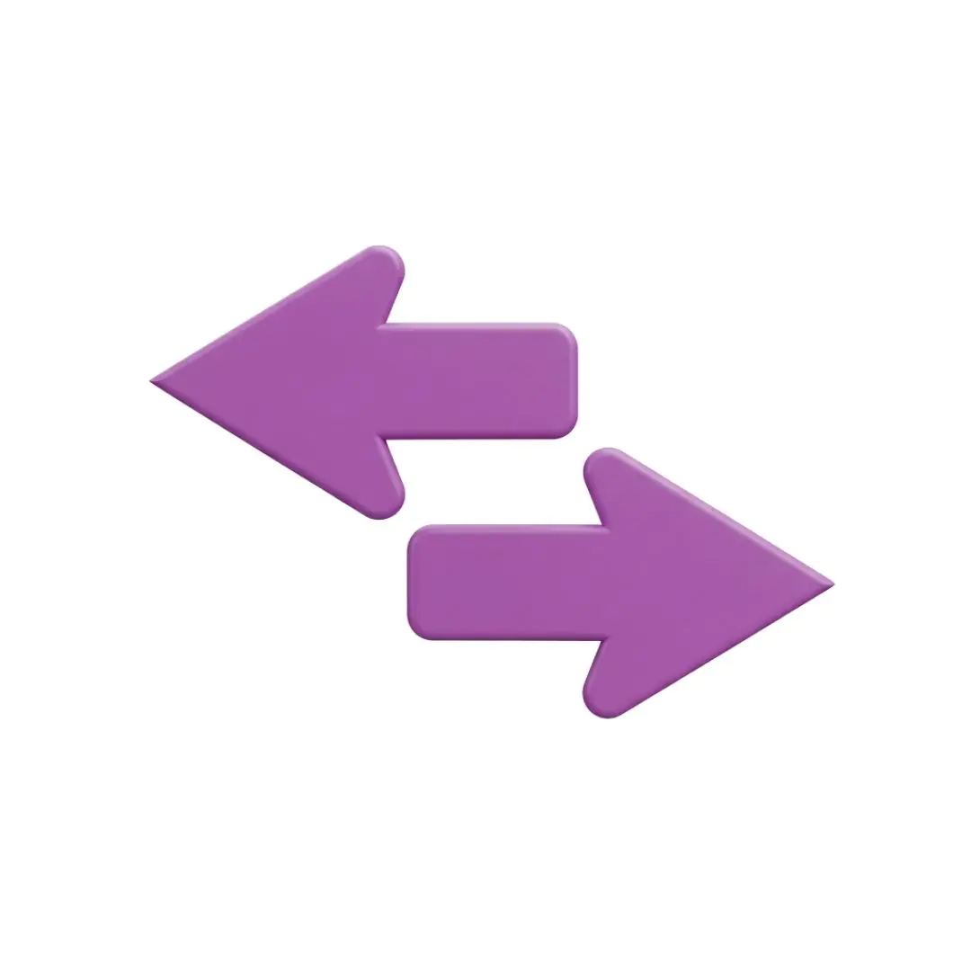Purple Bidirectional Arrows Icon PNG Clipart