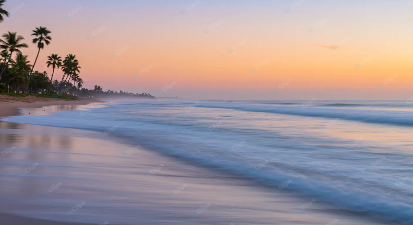 Tranquil Tropical Shoreline Dawn