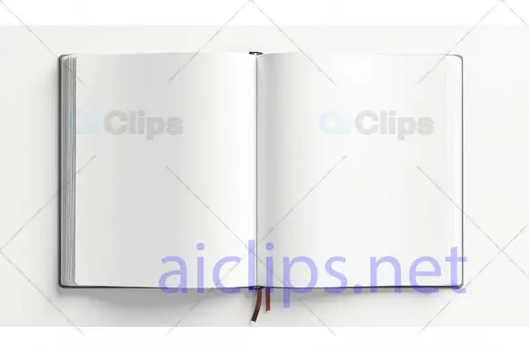 Open Blank Notebook with White Pages