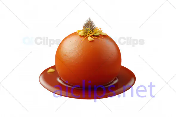 3D Gulab Jamun with Silver Leaf and Syrup Garnish