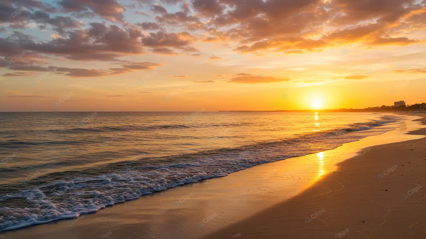Golden Hour Beach Serenity