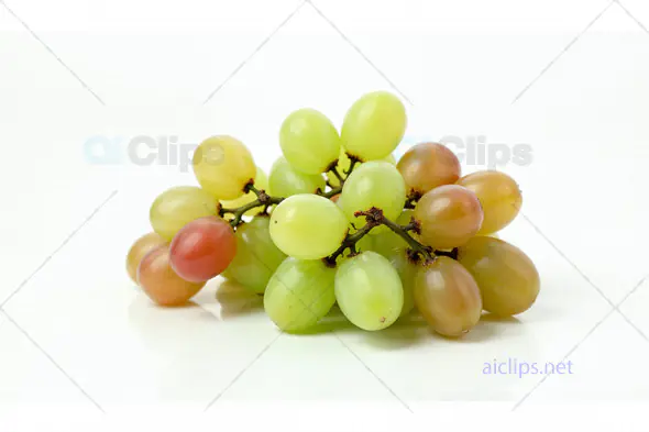 Mixed Grapes Cluster on White Background