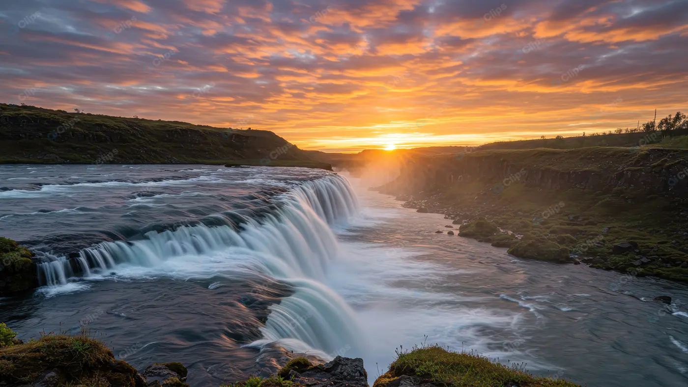 Sunrise Cascade Symphony