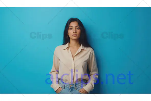 Confident Woman in Casual Outfit