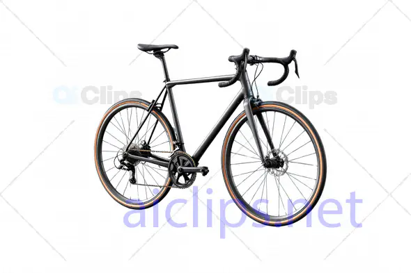 3D Black Road Bike Model with Drop Handlebars