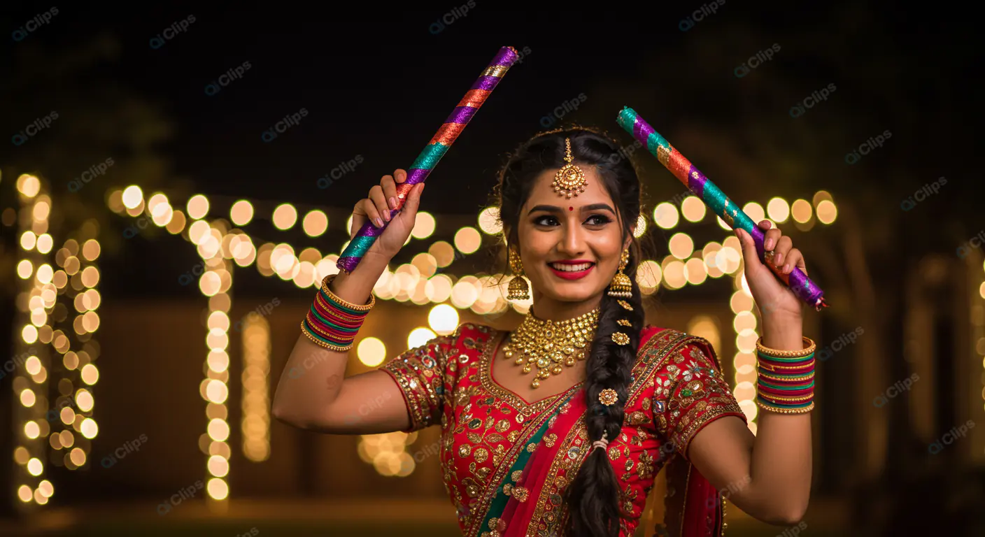 Festive Dandiya Dancer