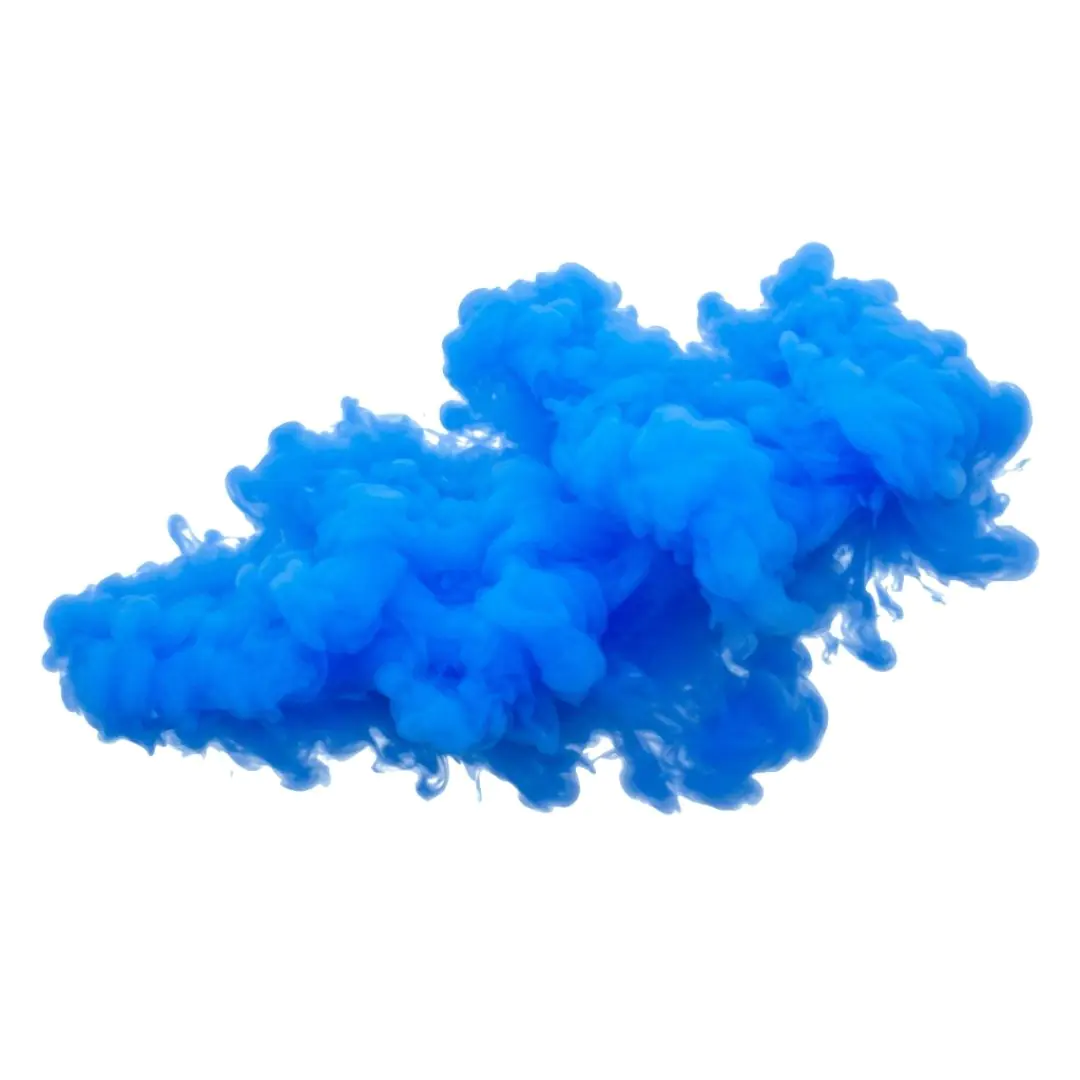 Vibrant Blue Smoke Cloud Effect PNG Clipart