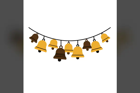 Festive Bell Garland Vector