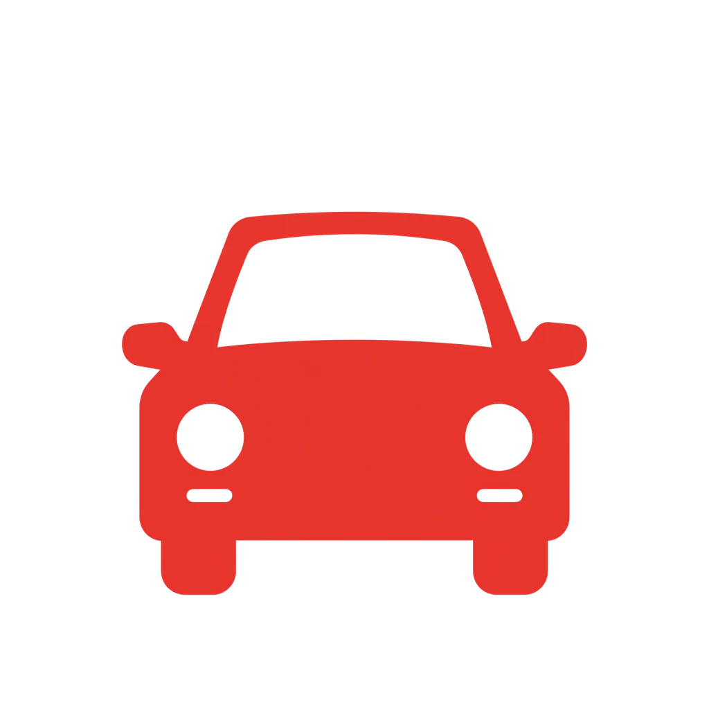 Crimson Automobile Silhouette Icon