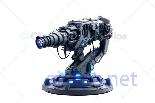 3D Advanced Sci-Fi Laser Turret