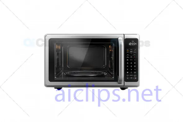 3D Digital Microwave Oven Model with Touch Panel