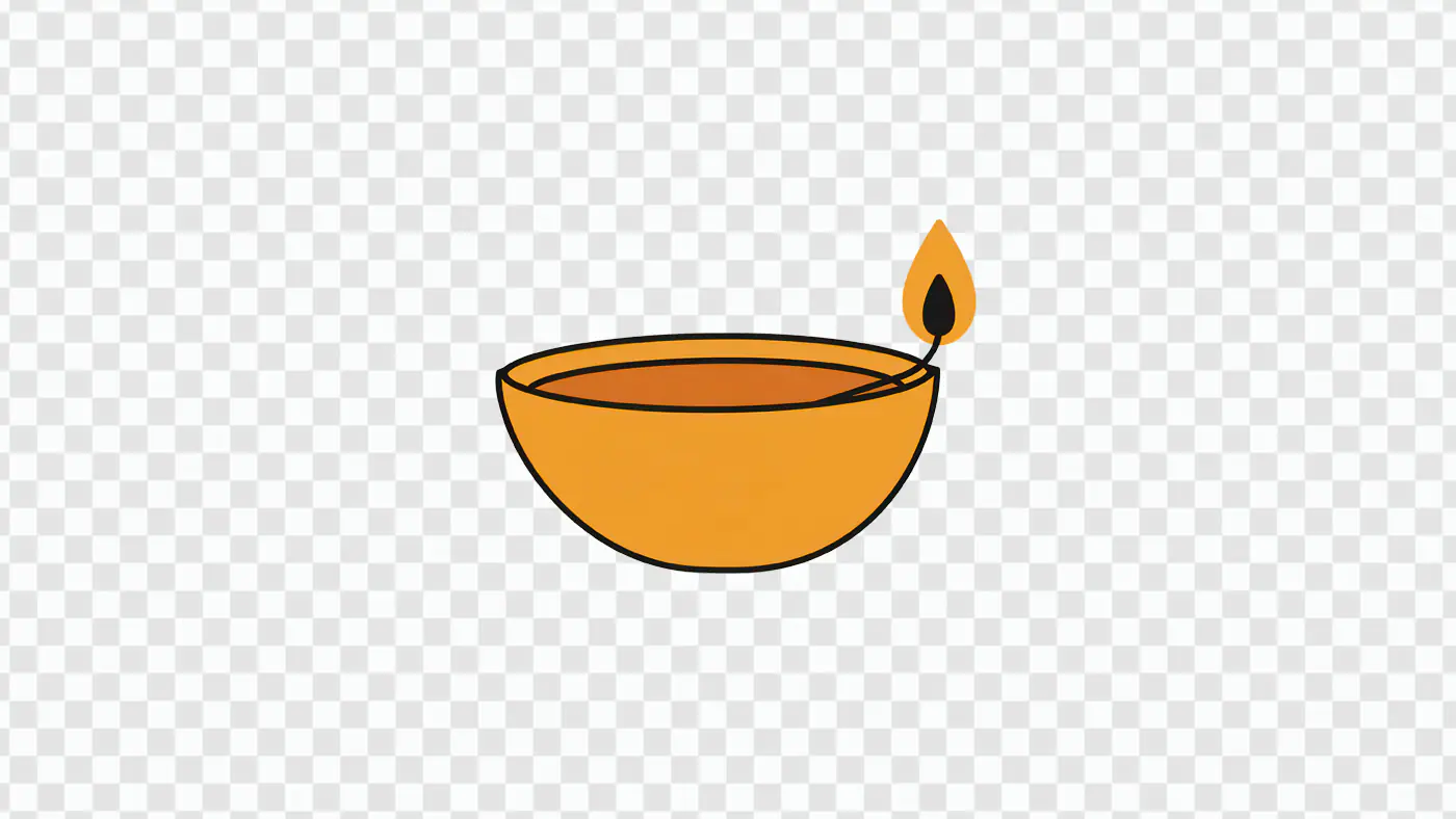Glowing Diya Lamp Animation Traditional Indian Festival