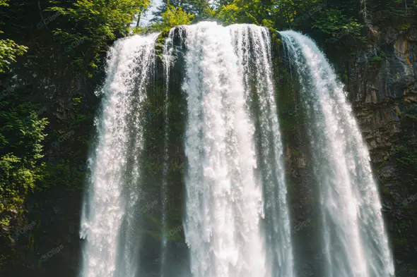 Lush Forest Waterfall Cascade