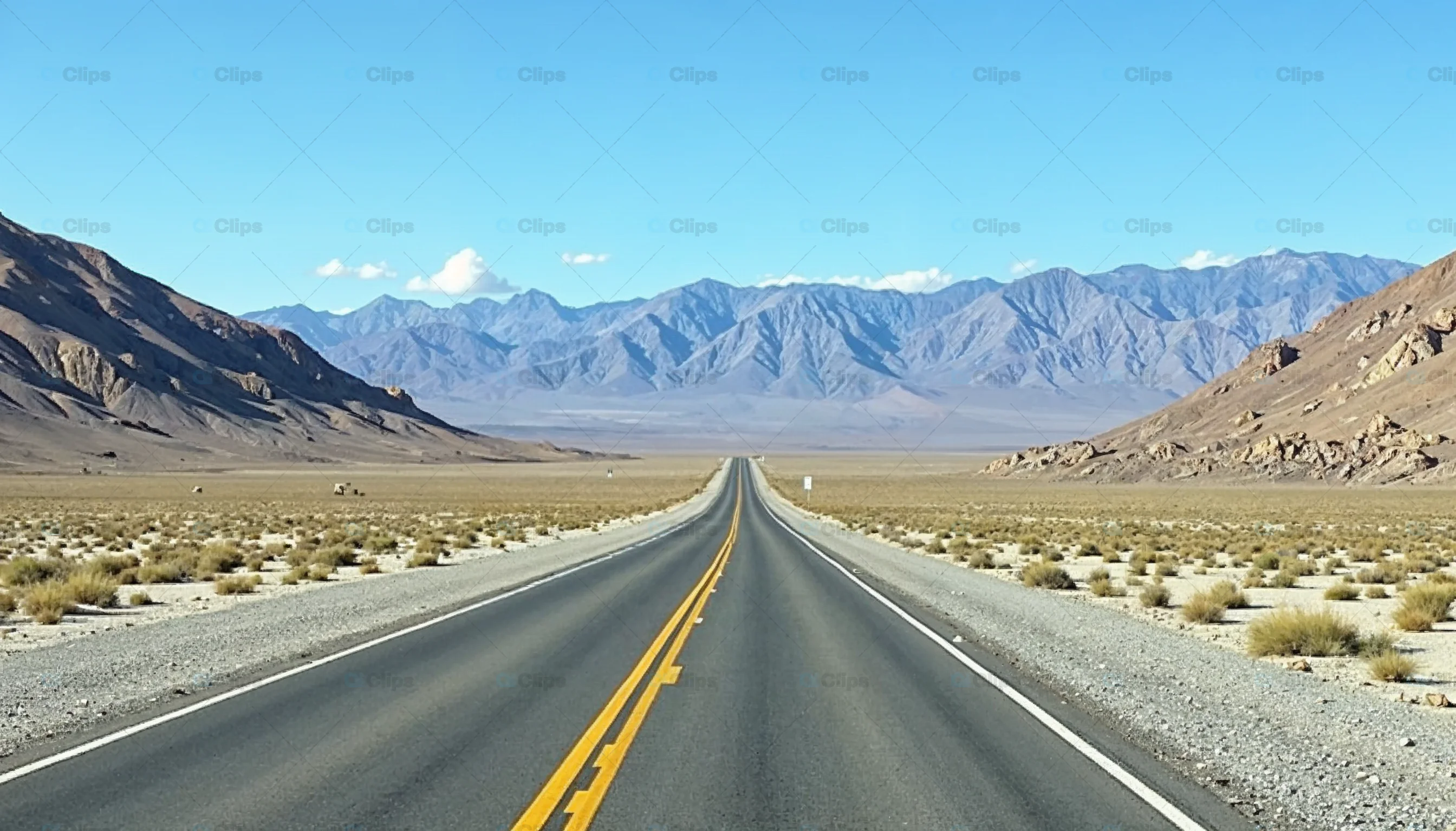 Desert Road to Mountains