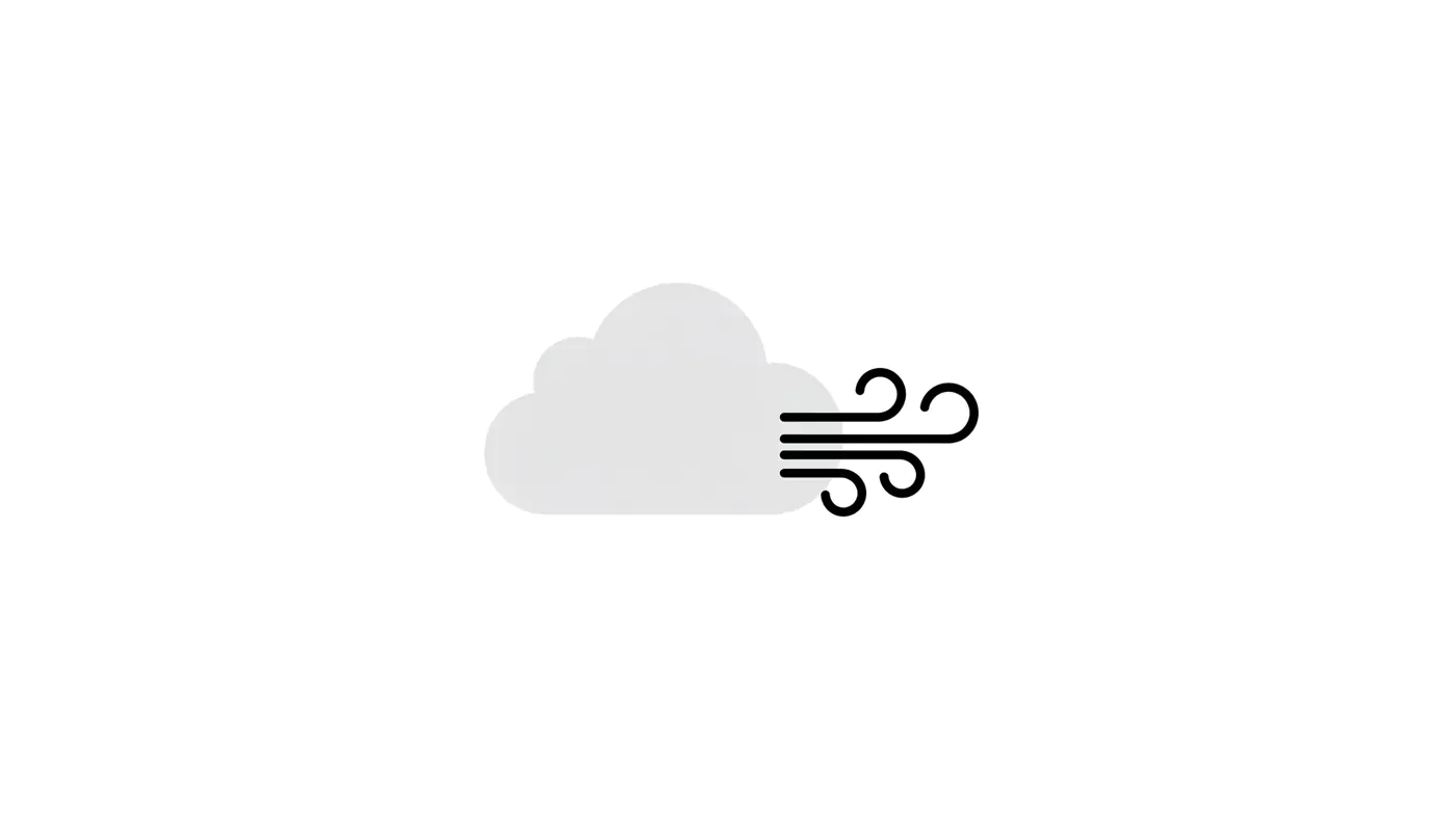 Stylized Windy Cloud Icon