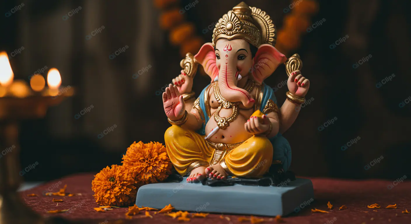 Ganesha's Tranquil Devotion
