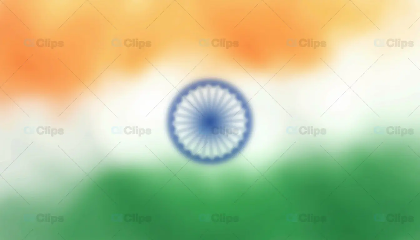 Blurred Indian Flag with Ashoka Chakra